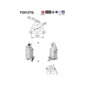 AS FD5127Q - Filtre à particules / à suie, échappement