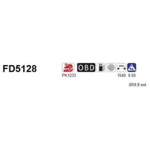 AS FD5128 - Filtre à particules / à suie, échappement