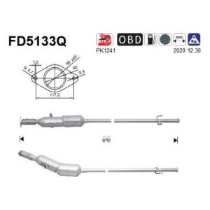 AS FD5133Q - Filtre à particules / à suie, échappement