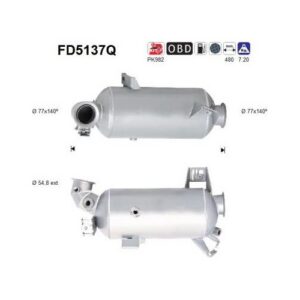 AS FD5137Q - Filtre à particules / à suie, échappement