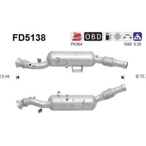 AS FD5138 - Filtre à particules / à suie, échappement
