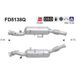 AS FD5138Q - Filtre à particules / à suie, échappement