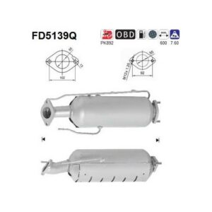 AS FD5139Q - Filtre à particules / à suie, échappement