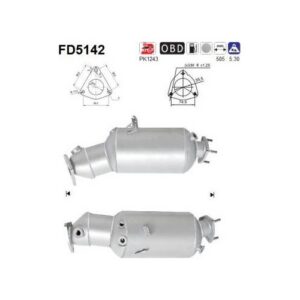 AS FD5142 - Filtre à particules / à suie, échappement
