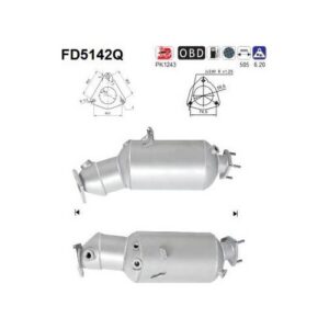 AS FD5142Q - Filtre à particules / à suie, échappement