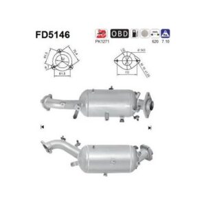 AS FD5146 - Filtre à particules / à suie, échappement