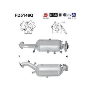 AS FD5146Q - Filtre à particules / à suie, échappement