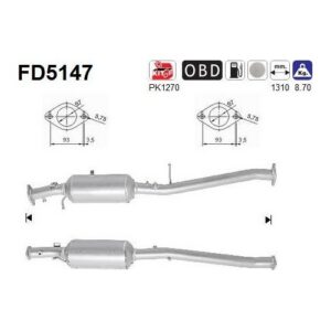 AS FD5147 - Filtre à particules / à suie, échappement