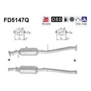 AS FD5147Q - Filtre à particules / à suie, échappement