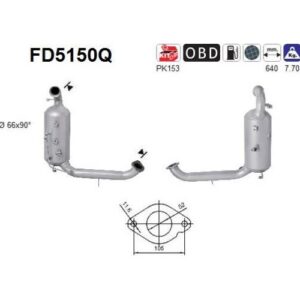 AS FD5150Q - Filtre à particules / à suie, échappement