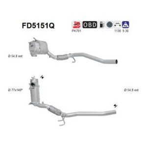 AS FD5151Q - Filtre à particules / à suie, échappement