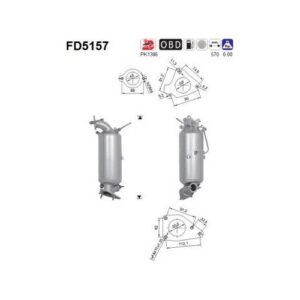 AS FD5157 - Filtre à particules / à suie, échappement
