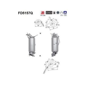 AS FD5157Q - Filtre à particules / à suie, échappement