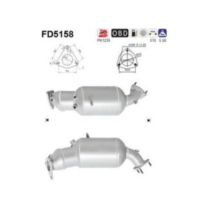 AS FD5158 - Filtre à particules / à suie, échappement