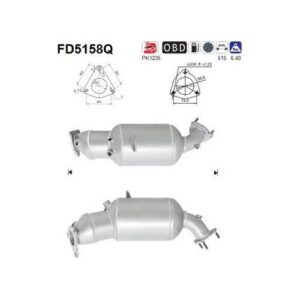 AS FD5158Q - Filtre à particules / à suie, échappement
