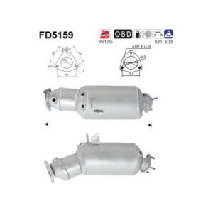 AS FD5159 - Filtre à particules / à suie, échappement
