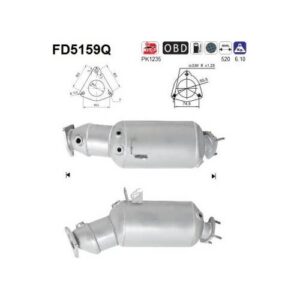 AS FD5159Q - Filtre à particules / à suie, échappement