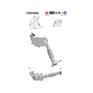 AS FD5160Q - Filtre à particules / à suie, échappement