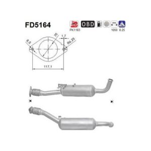 AS FD5164 - Filtre à particules / à suie, échappement