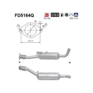 AS FD5164Q - Filtre à particules / à suie, échappement