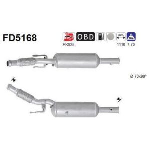 AS FD5168 - Filtre à particules / à suie, échappement