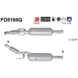AS FD5168Q - Filtre à particules / à suie, échappement