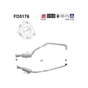 AS FD5176 - Filtre à particules / à suie, échappement