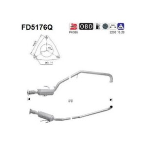 AS FD5176Q - Filtre à particules / à suie, échappement