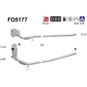 AS FD5177 - Filtre à particules / à suie, échappement