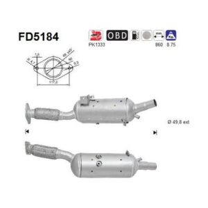 AS FD5184 - Filtre à particules / à suie, échappement
