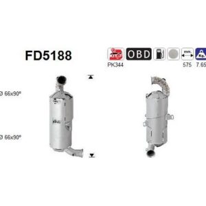 AS FD5188 - Filtre à particules / à suie, échappement