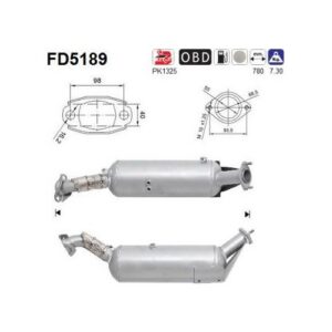 AS FD5189 - Filtre à particules / à suie, échappement