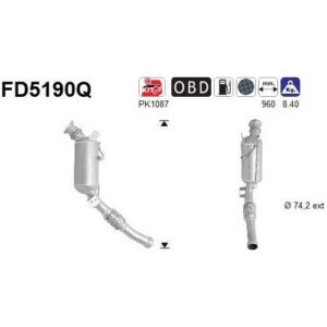 AS FD5190Q - Filtre à particules / à suie, échappement