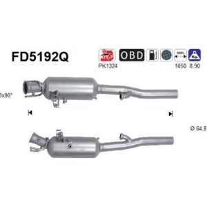 AS FD5192Q - Filtre à particules / à suie, échappement