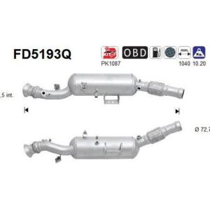 AS FD5193Q - Filtre à particules / à suie, échappement