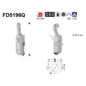 AS FD5196Q - Filtre à particules / à suie, échappement