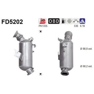 AS FD5202 - Filtre à particules / à suie, échappement