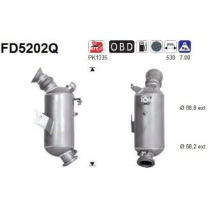 AS FD5202Q - Filtre à particules / à suie, échappement