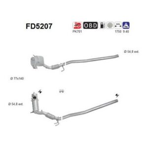 AS FD5207 - Filtre à particules / à suie, échappement