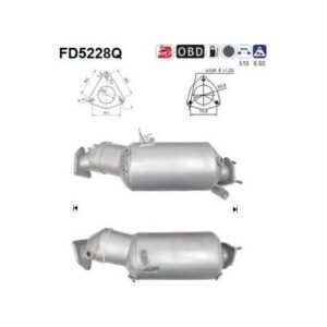 AS FD5228Q - Filtre à particules / à suie, échappement