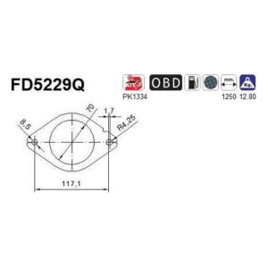 AS FD5229Q - Filtre à particules / à suie, échappement
