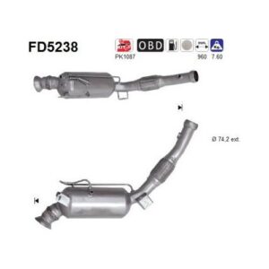 AS FD5238 - Filtre à particules / à suie, échappement