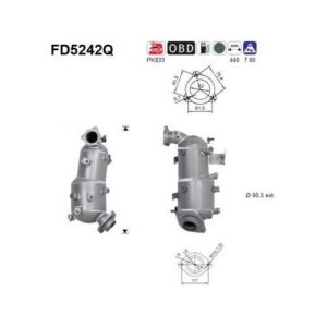 AS FD5242Q - Filtre à particules / à suie, échappement
