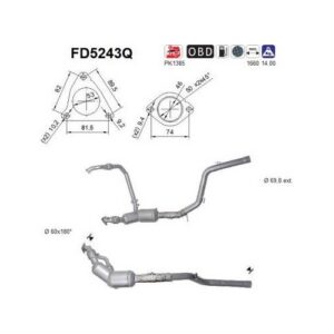 AS FD5243Q - Filtre à particules / à suie, échappement