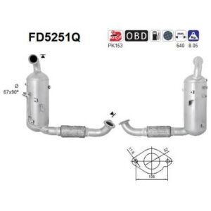 AS FD5251Q - Filtre à particules / à suie, échappement