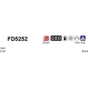AS FD5252 - Filtre à particules / à suie, échappement