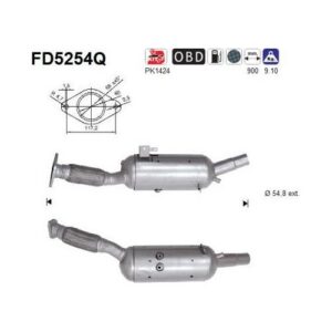 AS FD5254Q - Filtre à particules / à suie, échappement