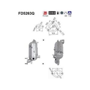 AS FD5263Q - Filtre à particules / à suie, échappement