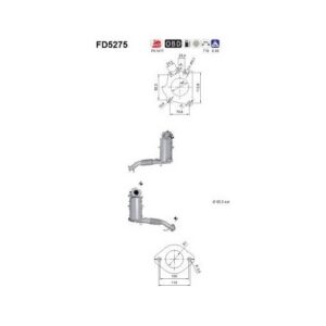 AS FD5275 - Filtre à particules / à suie, échappement