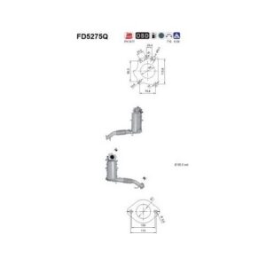 AS FD5275Q - Filtre à particules / à suie, échappement